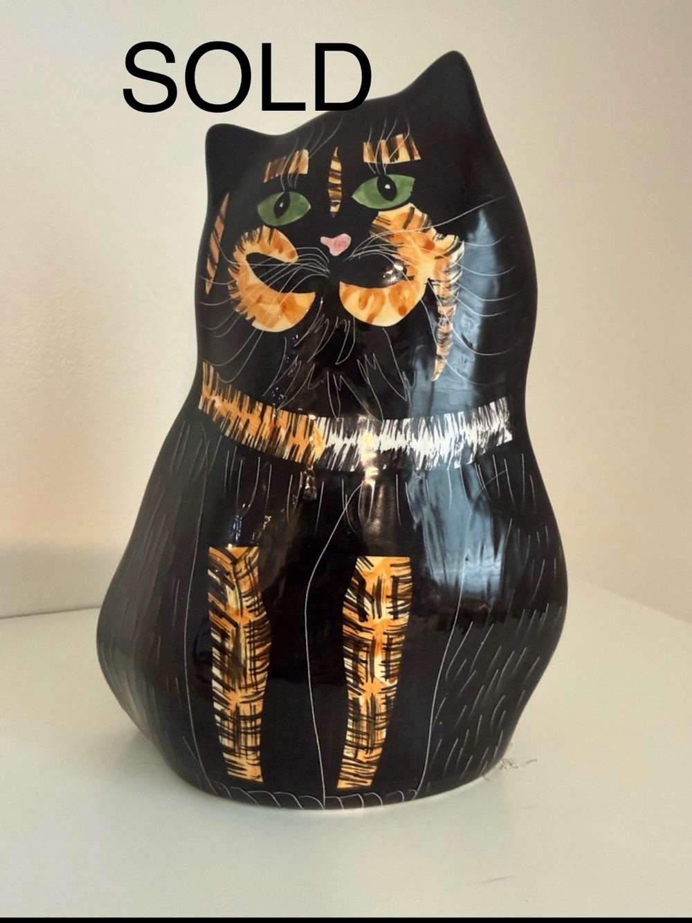 Cat Vase 1980 vintage